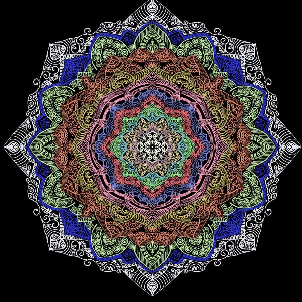 Mirrors, mandala digital artwork